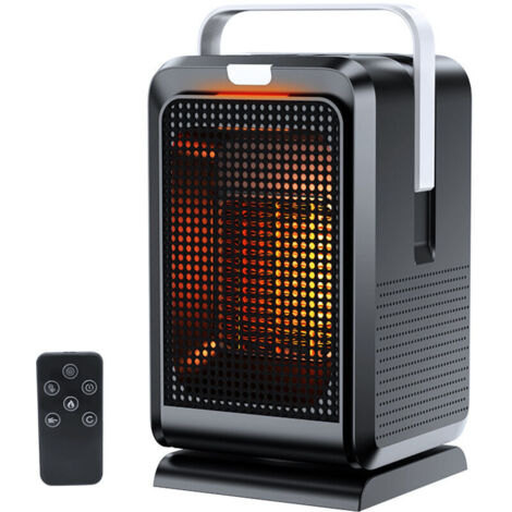 Chauffage de bureau petit appareil de chauffage portable domestique froid et chaud double usage PTC vitesse chaleur secouant la tête radiateur électrique