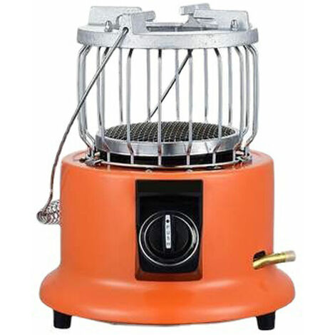 Chauffage de camping 2 en 1 portable à gaz et réchaud Chauffage de tente de camping Réchauffeur d'extérieur Allumage piezo avec poignée pour camping Pêche sur glace Randonnée Randonnée