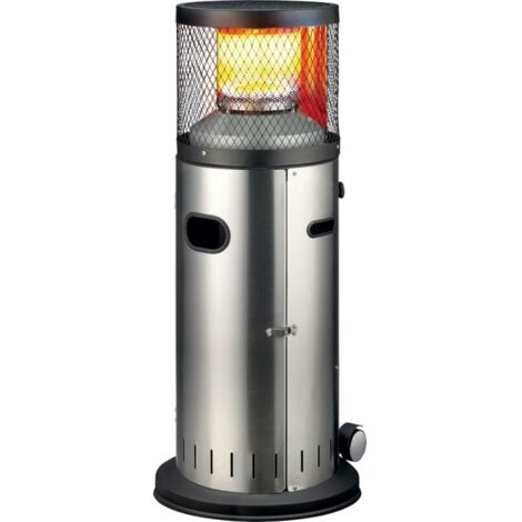 Chauffage de terrasse à gaz Polo 2.0 – Brûleur en acier inoxydable – Réflecteur réglable – Ø 42 x 115 cm – Puissance 6 kW – Enders