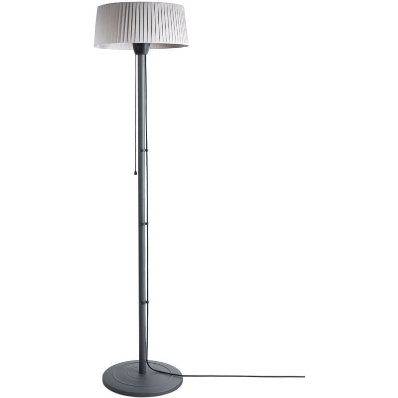 Chauffage de Terrasse en Acier Autoportant Électrique 1500 w Accessoire de Jardin Gris Varazze