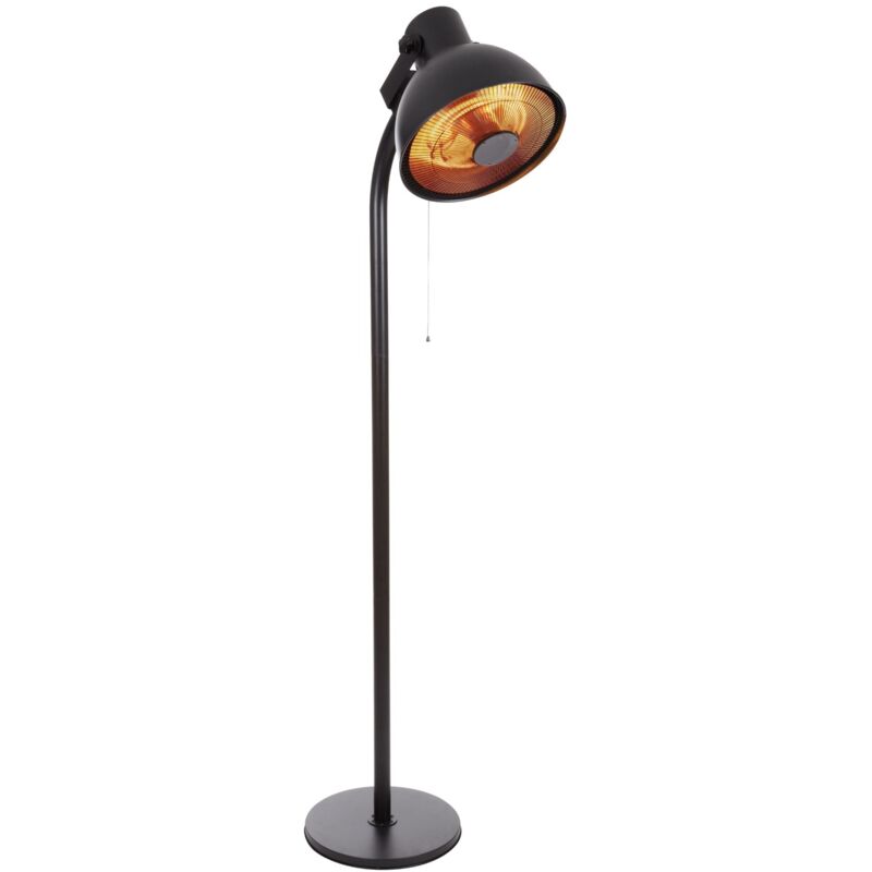 Perel - Chauffage de terrasse, chauffage extérieur terrasse, parasol chauffant, 2000 w, avec cordelette, protection anti-basculement, 3 niveaux de