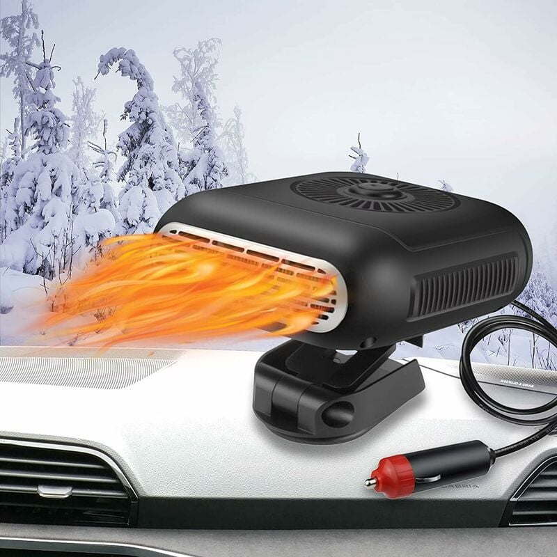 Csparkv - Chauffage de voiture, 24 v 200w, chauffage électrique portable 2 en 1, chauffage rapide et refroidissement avec prise allume-cigare