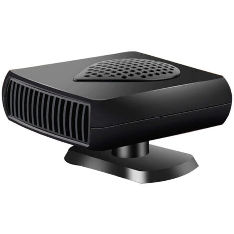 Chauffage de Voiture, 12V 150W 2 en 1 Portable Réchauffeur de Voiture Pare-Brise Désembuage Dégivreur avec pivotant à 360° pour Chauffage et câble Allume Cigare de 1,5 m Gris
