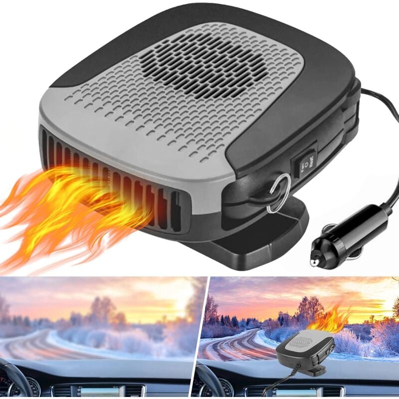Rnemitery - Chauffage et dégivreur de voiture portable, dégivreur de pare-brise 150 w, chauffage de voiture à brancher sur l'allume-cigare, dégivreur