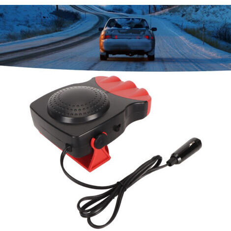 Chauffage de voiture 12V 150W, rotatif à 360 °, léger, Portable, sûr, très efficace, allume-cigare noir et rouge, désembueur de voiture pour camions