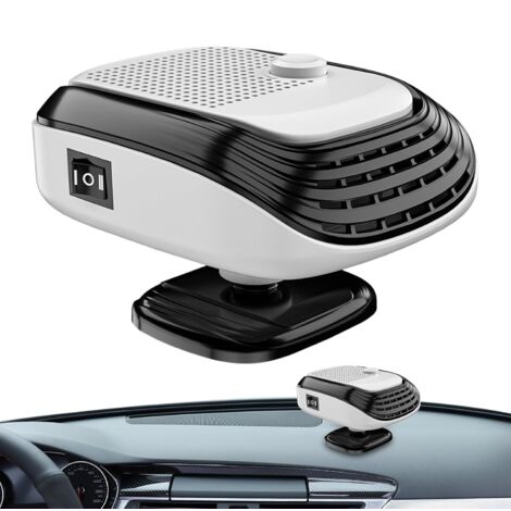 Chauffage de voiture  12V Chauffage/ventilateur portable 2 en 1 pour dégivrage, chauffage pour voiture, camion, camping-car, SUV, voyages