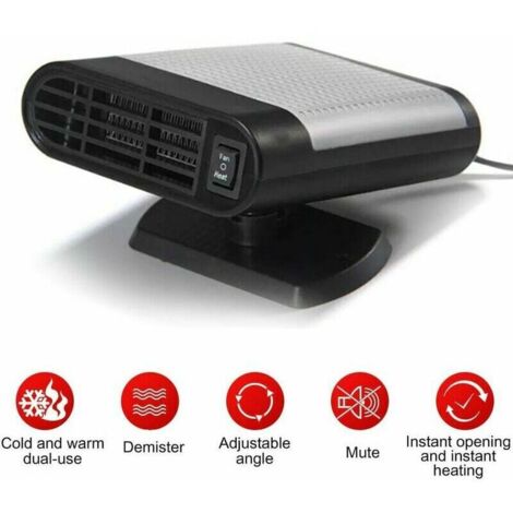 Chauffage de voiture 12V ventilateur de chauffage de voiture 150W allume-cigare 2 en 1 chauffage de voiture ventilateur de refroidissement de voiture Protection automatique contre la surchauffe