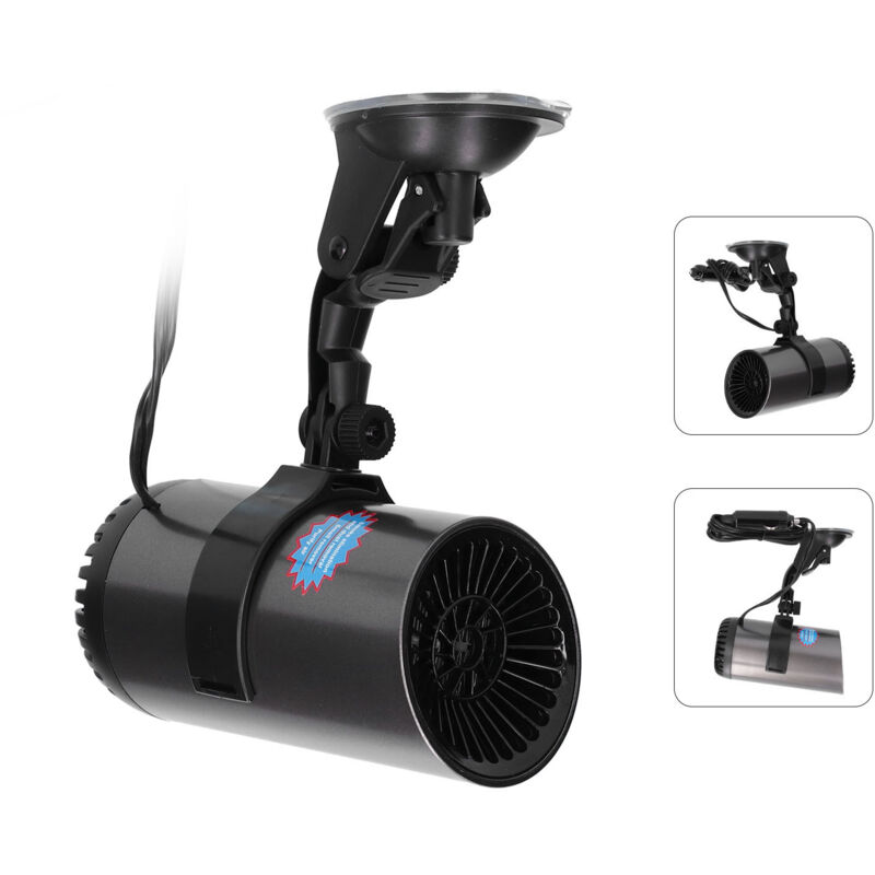 Chauffage de voiture 2 en 1, ventilateur 150W 12VDC, désembueur Portable Plug and Play avec support rotatif à 360 °, ventouse