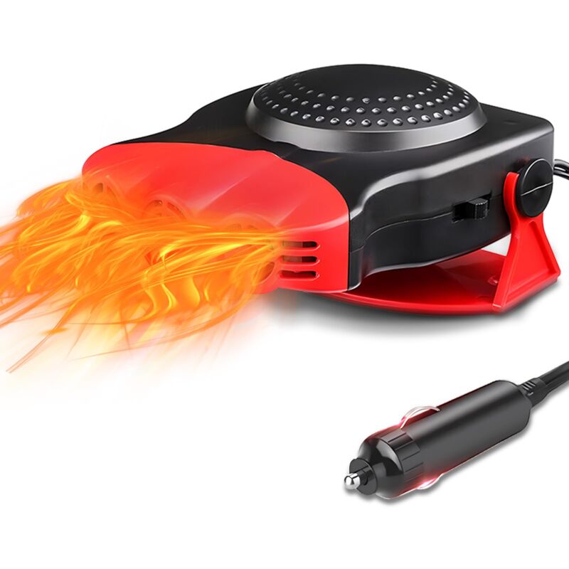 Chauffage de Voiture 200 W 12 V - Batterie : Portable - 12 V - Chauffage d'appoint - Débogueur - Minuterie - Chauffage de Voiture avec Allume-Cigare