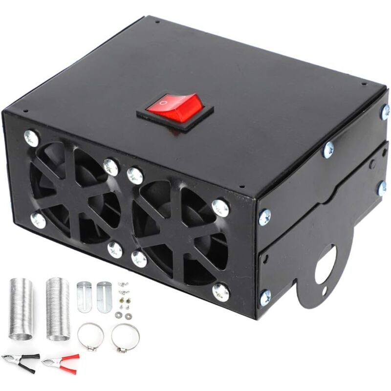 Shining House - Chauffage de voiture, dégivreur de chauffage de voiture, ventilateur antibuée portatif, chauffage rapide 500W (24V)