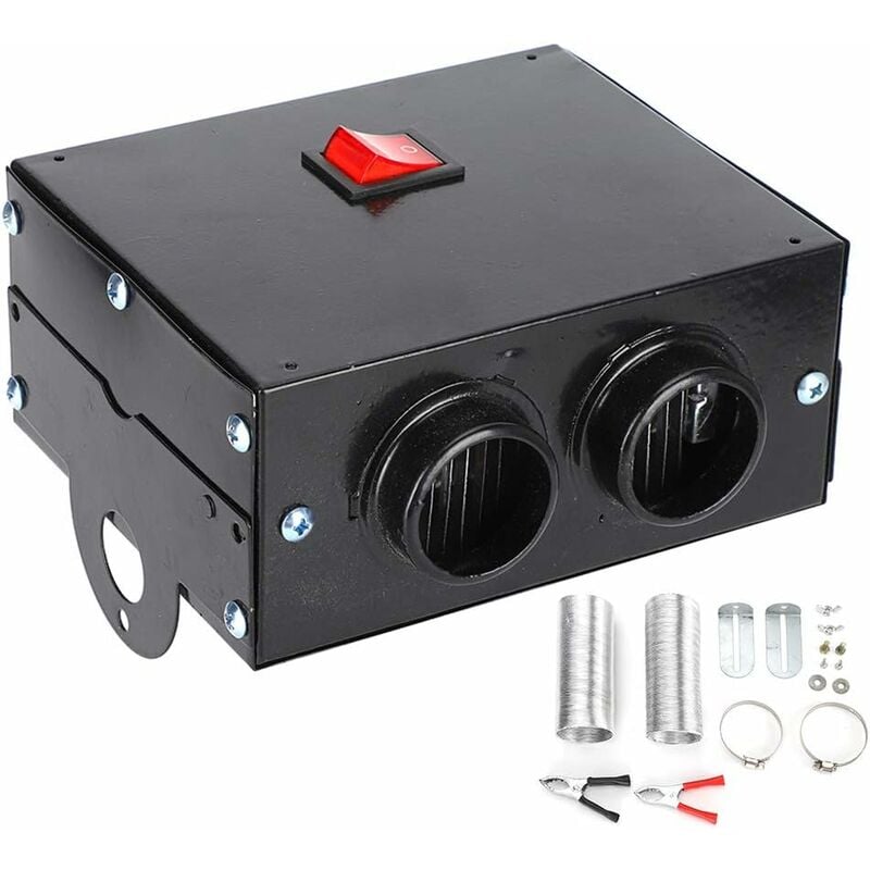 Aougo - Chauffage de voiture, dégivreur de chauffage de voiture, ventilateur antibuée portatif, chauffage rapide 500W (12V)