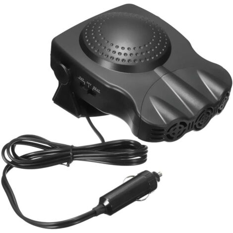 Chauffage de voiture portable 12 V 150 W pour refroidir, chauffer, dégivrer et désembuer (noir)