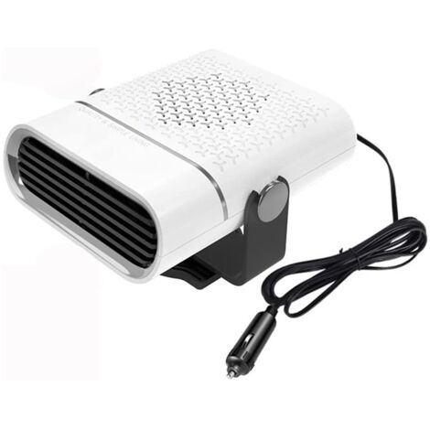 Chauffage de voiture portable 120 W 12 V, ventilateur chauffant, dégivreur, désembueur et déshumidificateur à chauffage rapide