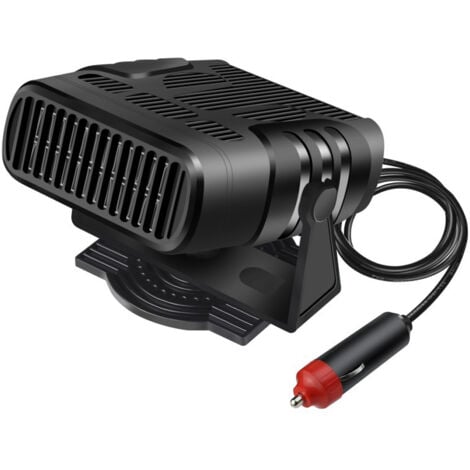 LIFCAUSAL 12V 120W Chauffage rapide de voiture Désembuage Plug-in Faible bruit Allume-cigare Dégivreur Rotation à 360 degrés Dissipation thermique