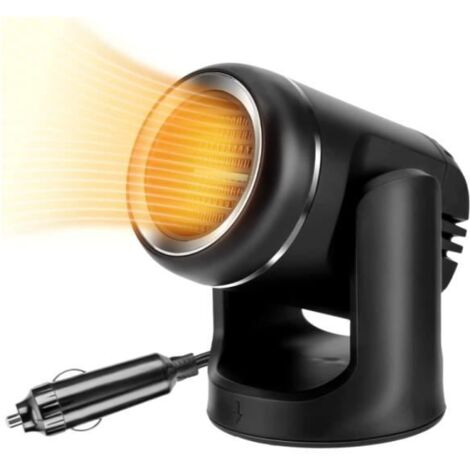Chauffage de Voiture - Portable - 12V 130W - 2 en 1 - Vent Chaud et Froid - Désembueur Rapide