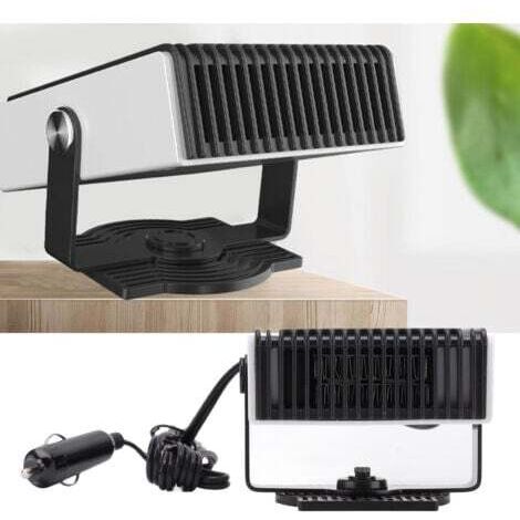 Chauffage de voiture portable 2 en 1, ventilateur de chauffage électrique, chauffage et dégivrage rapides, désembueur de pare-brise pour automobile 24 V