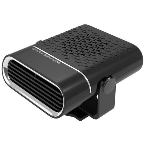 Chauffage de voiture portable 360° avec fonction dégivrage, 12 V 150 W, chauffage auxiliaire pour voiture, noir