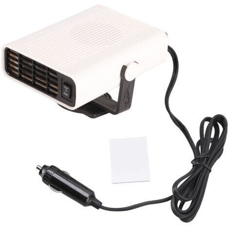 Chauffage de voiture rotatif à 360 degrés, chauffage rapide, allume-cigare portable et désembueur pour camions, 24 V, blanc