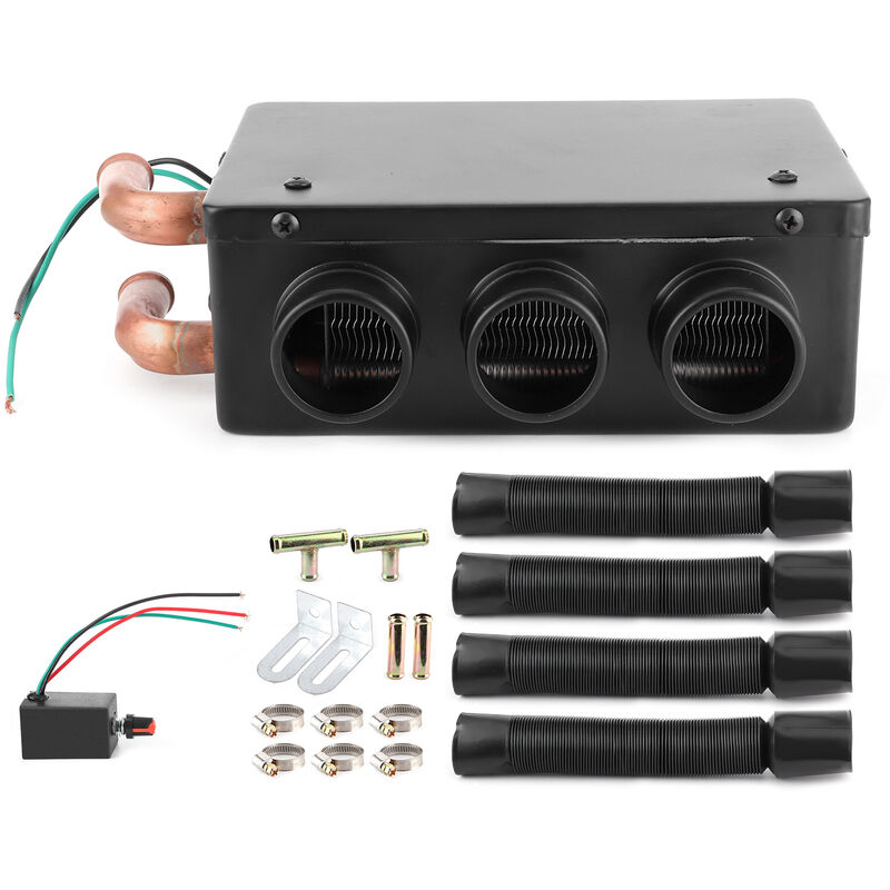 Chauffage de voiture Portable 12V 50W, 3 trous, chauffage rapide pour l'hiver, suppression du gel, faible bruit - Eosnow