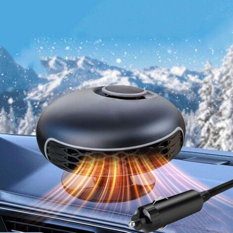 Chauffage de voiture, ventilateur de chauffage de voiture 12V 150W, chauffage de voiture portable 2 en 1, avec prise allume-cigare.