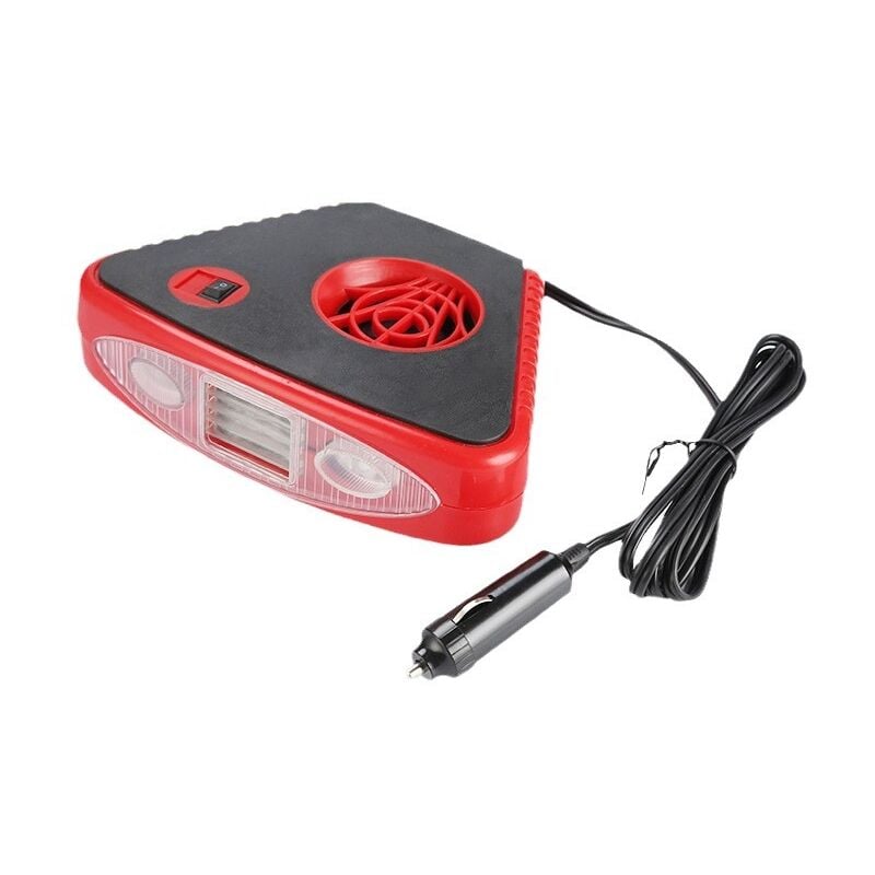 Shining House - chauffage de voiture ventilateur de chauffage électrique dégivreur de pare-brise de voiture avec poignée pliable avec lampe de poche