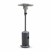 Chauffage d'extérieur à gaz, parasol chauffant de terrasse FINLAND 12,5kW Gris avec roulettes