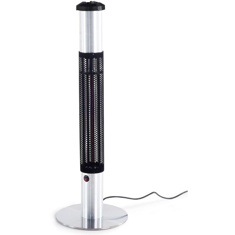 Chauffage d'Extérieur Electrique Long 38 x 38 x 110 cm Halogène à Infrarouge 1500 w avec Câble de 180 cm Beliani