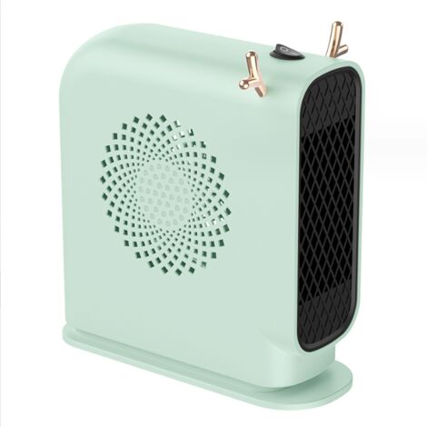 Chauffage électrique 500 W, petit chauffage portable (cyan), adapté à la maison et au bureau
