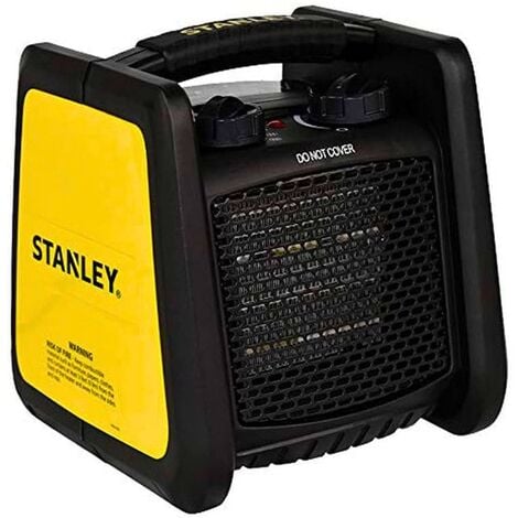 Chauffage électrique chantier 1800W - fusible de sécurité - 2 positions de chauffe - Stanley