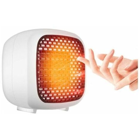 Chauffage Electrique Economique,Radiateur Electrique,Chauffage D'appoint 1000W,Avec 2 Réglages de Chauffage,Mini,Protection Contre Les Basculement,Avec Thermostatique,Pour Bureau, Chambre,Salon