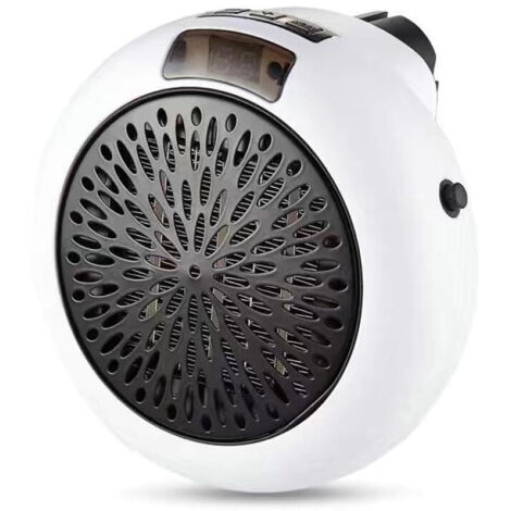 Chauffage électrique portable, chauffage de table pour bureaux et maisons d'intérieur, 900 W, blanc (avec télécommande)
