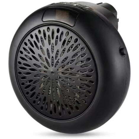 Chauffage électrique portable, chauffage de table pour bureaux et maisons d'intérieur, 900 W, noir (avec télécommande)
