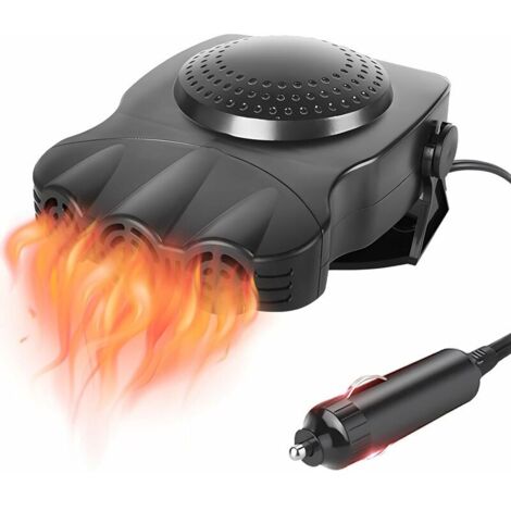 Chauffage De Voiture Portable 12V, Dégivreur 2 En 1 Chauffage Rapide Et Ventilateur De Refroidissement Se Branche Sur Allume Cigare Avec Base 97984644