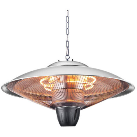 Chauffage Extérieur Suspendu Koel Silver 2000W 2 Puissances IP34 (100xØ60x60cm)