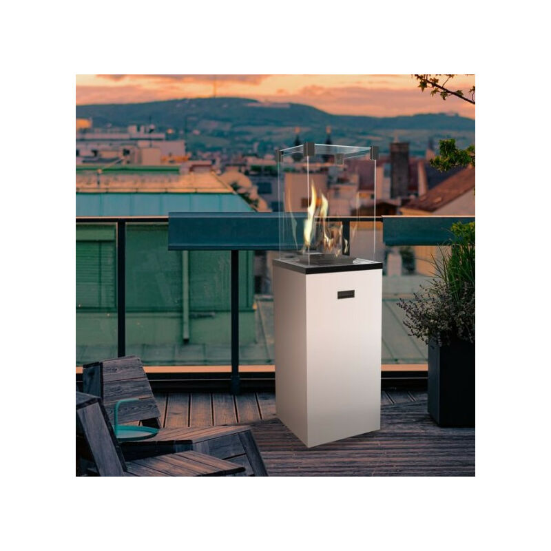 Azura Home Design - chauffage gaz exterieur patio slim blanc