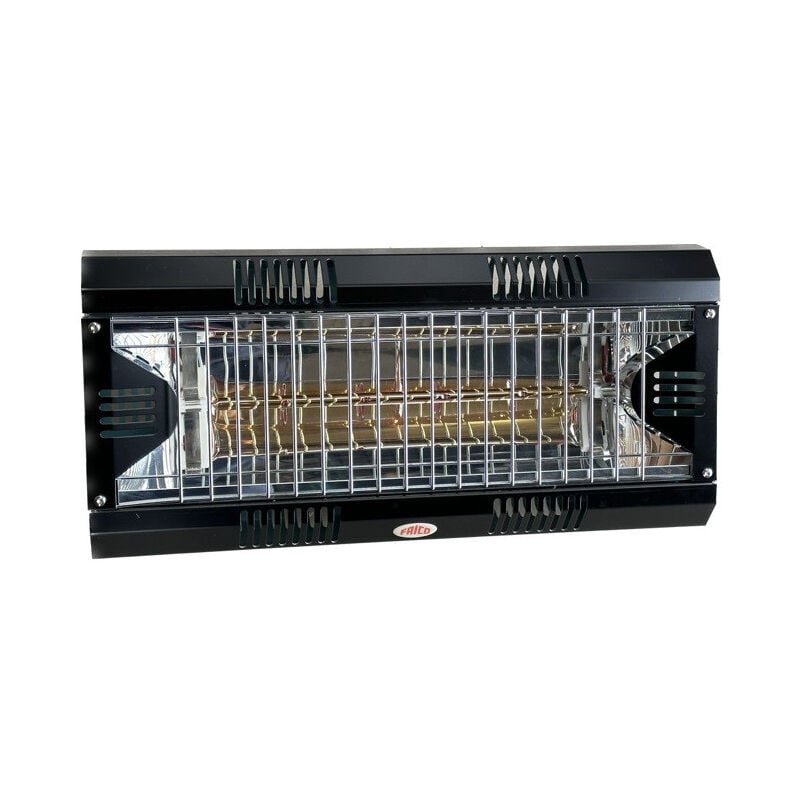 Chauffage infrarouge 2000W court noir 437x202x86mm 230V étanche pour tertiaire et exterieur IP54 IRCF20LNG