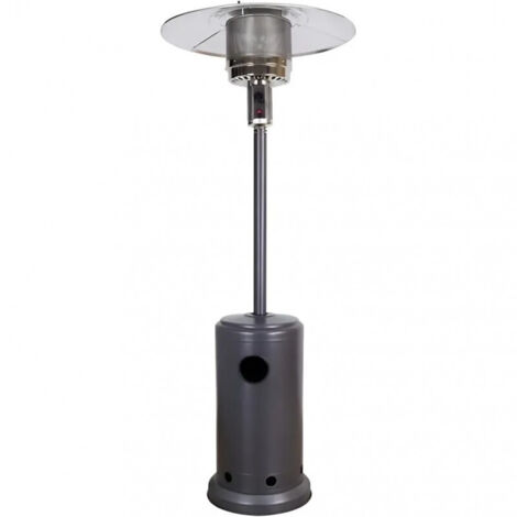 Chauffage infrarouge extérieur Syntesy au GPL – Finition grise, Hauteur 210 cm, 5-12 kW