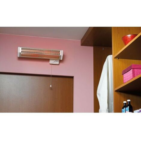 Chauffage infrarouge Salle de Bain Royatz avec minuterie 1200W - INTUIS M131114 - Blanc
