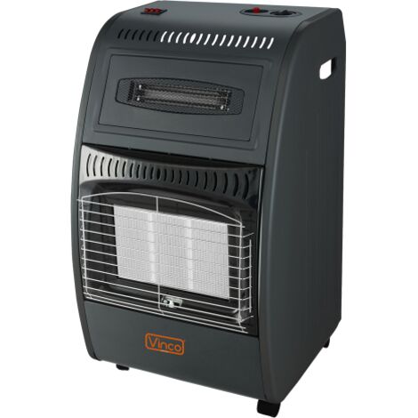 Poêle à gaz ventilé 4200W avec allumage piézo – Roulettes réglables – Thermostat intégré pour contrôle de température – Vinco