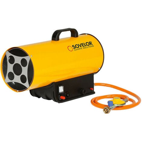 Chauffage mobile Sovelor BLP17M à air pulsé au gaz propane 10-16kW 220-240V allumage manuel