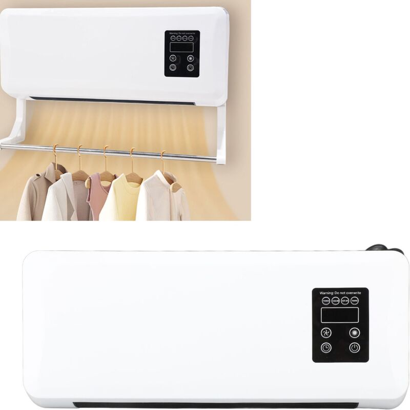 Chauffage mural électrique 1500 w abs Chauffage mural rapide Machine de chauffage et de refroidissement avec télécommande Séchoir à serviettes pour