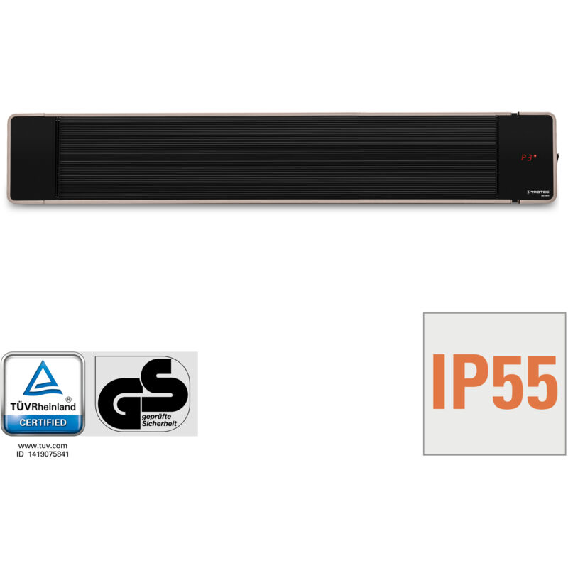 Trotec - Chauffage radiant sans lumière ird 1800 - IP55, 1800W, télécommande, orientable