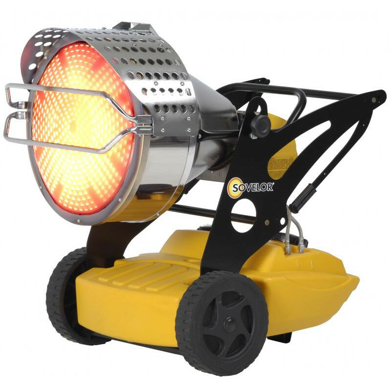 Sovelor - Chauffage rayonnant mobile au fuel à combustion directe (sans cheminée) 29 ou 43 kw 230V - FLASH2