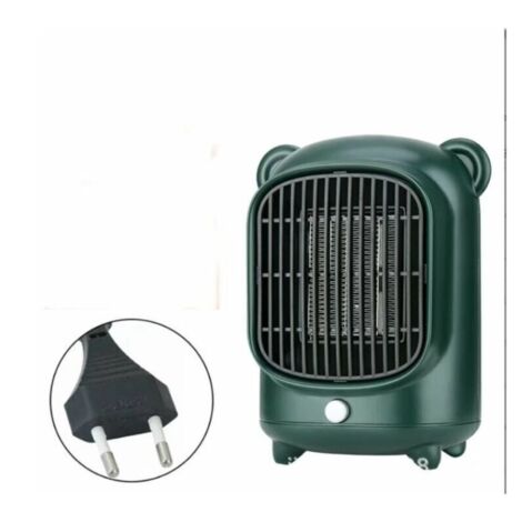 Chauffage Rapide - Fast Heater Radiateur Soufflant Céramique Salle De Bains Chambre Chauffage D’appoint Electrique Thermostat Minuterie Oscillation Moteur DC Brushless (Vert)