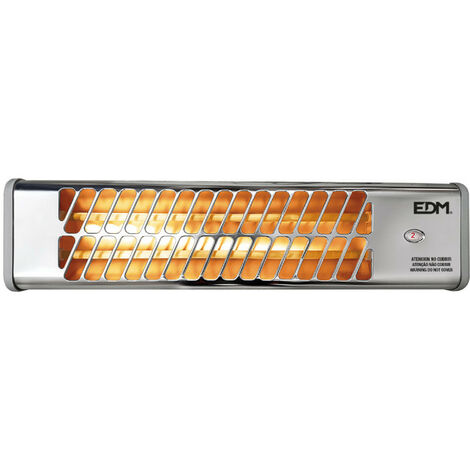 Chauffage salle de bain chromé 400-800w pivotable edm
