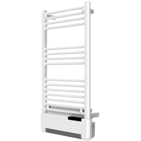Chauffage sèche-serviettes inertie fluide Liza - 500W + 1000W - Blanc - Voltman