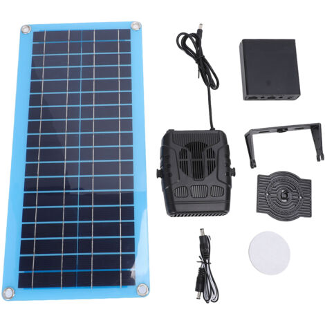 Chauffage solaire avec panneau monocristallin 30 W Réglable Alimenté pour maison pour animaux de compagnie Voiture