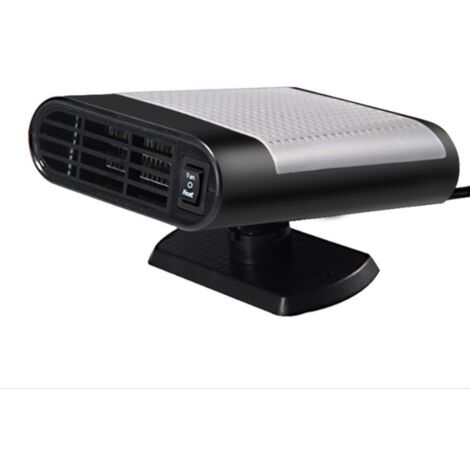 Chauffage solaire portable 12 V 150 W, noir et gris, avec ventilateur, désembueur de pare-brise, dégivreur et purification d'air.
