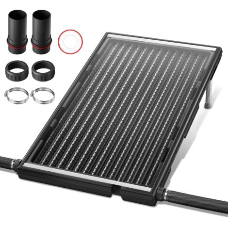 Chauffage Solaire pour Piscine 111x66x6 CM Chauffage eau Chaude de Piscine avec Barre de Support pour Piscine Extérieure, Paiement direct NAIZY