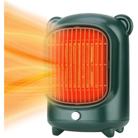 Chauffage soufflant, 220-240 V, chauffage soufflant PTC à économie d'énergie, chauffe rapide en 3 secondes, double protection, petit chauffage d'appoint pour bureaux et chambres